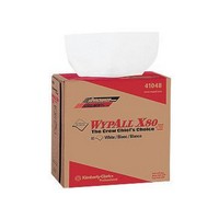 Kimberly-Clark Professional 41048 Kimberly-Clark 12.5" X 16.8" White WYPALL X80 1/4 Fold SHOPPRO Shop Towels In Pop-Up Box (80 P